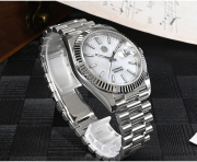 EU San Martin Business Luxury San Martin Men Watch Retro Date Just V2 MOP Dial 10Bar SN059-G V2