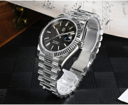 EU San Martin Business Luxury San Martin Men Watch Retro Date Just V2 MOP Dial 10Bar SN059-G V2