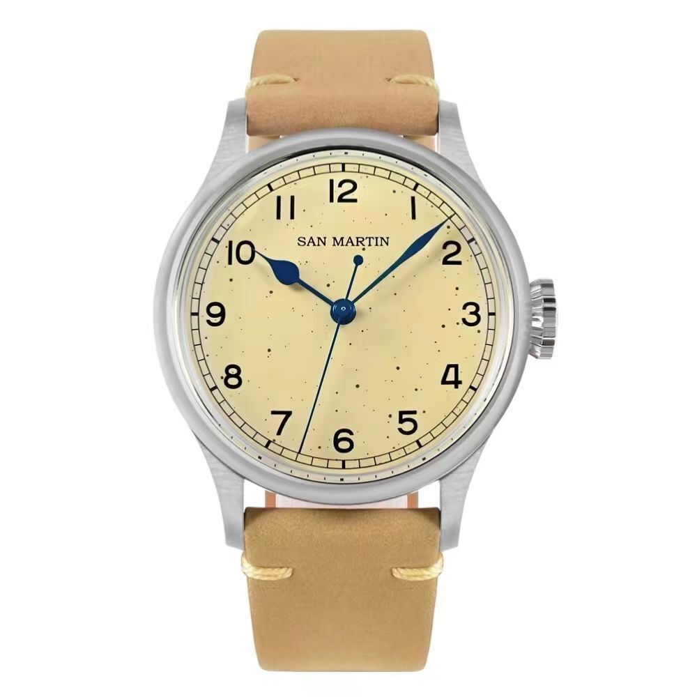 Winter Sale* San Martin 38.5mm Vintage Military Style Freckles