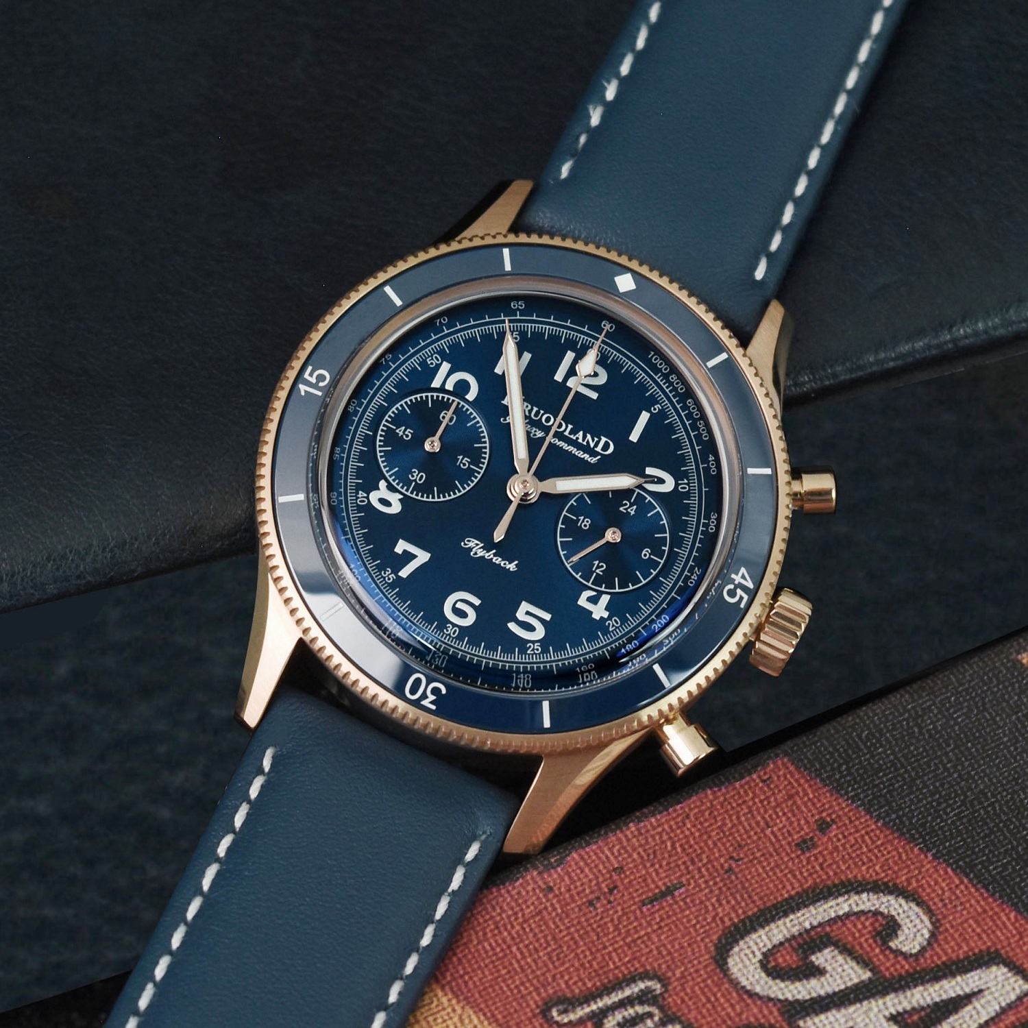 Hruodland Chronograph Bronze watch F-019