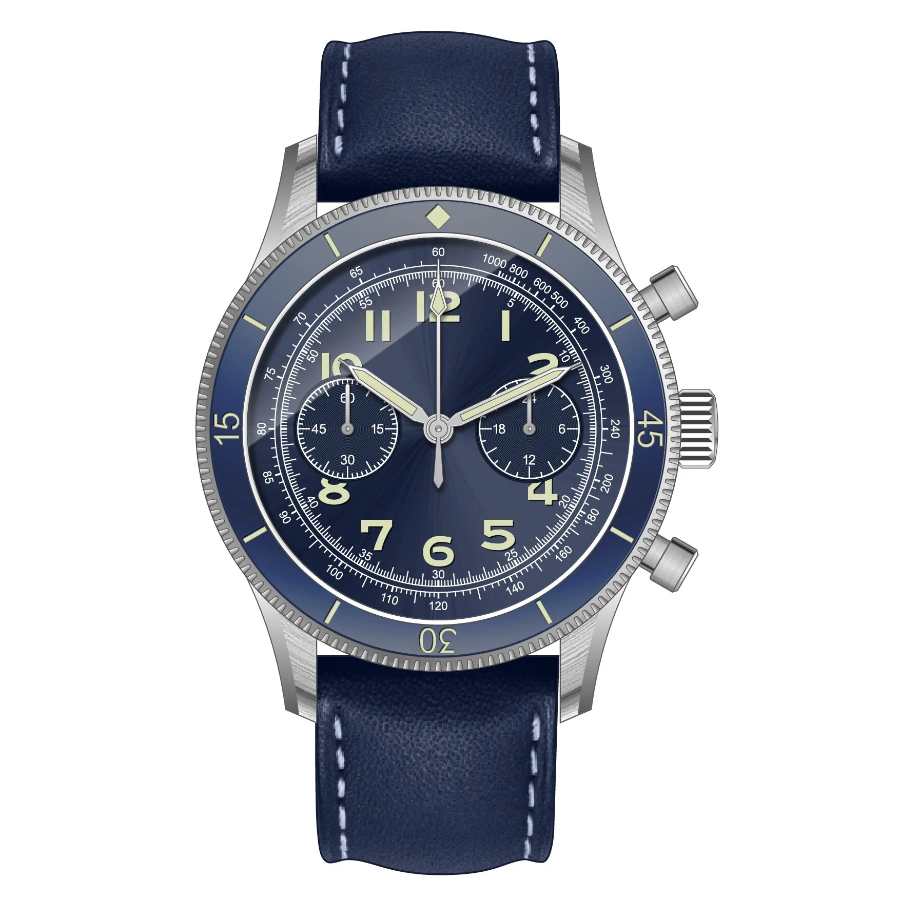 Hruodland Chronograph Stainless Steel Mechanical watch F-019