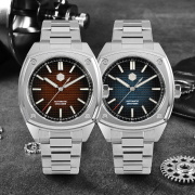 San Martin Original Design 39.5mm Square Case Gradient Checkered Dial Men Luxury Sport Watch SN0026-G-B1 san martin watches,dive watches