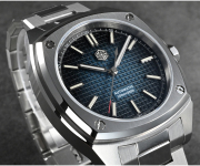 San Martin Original Design 39.5mm Square Case Gradient Checkered Dial Men Luxury Sport Watch SN0026-G-B1 san martin watches,dive watches
