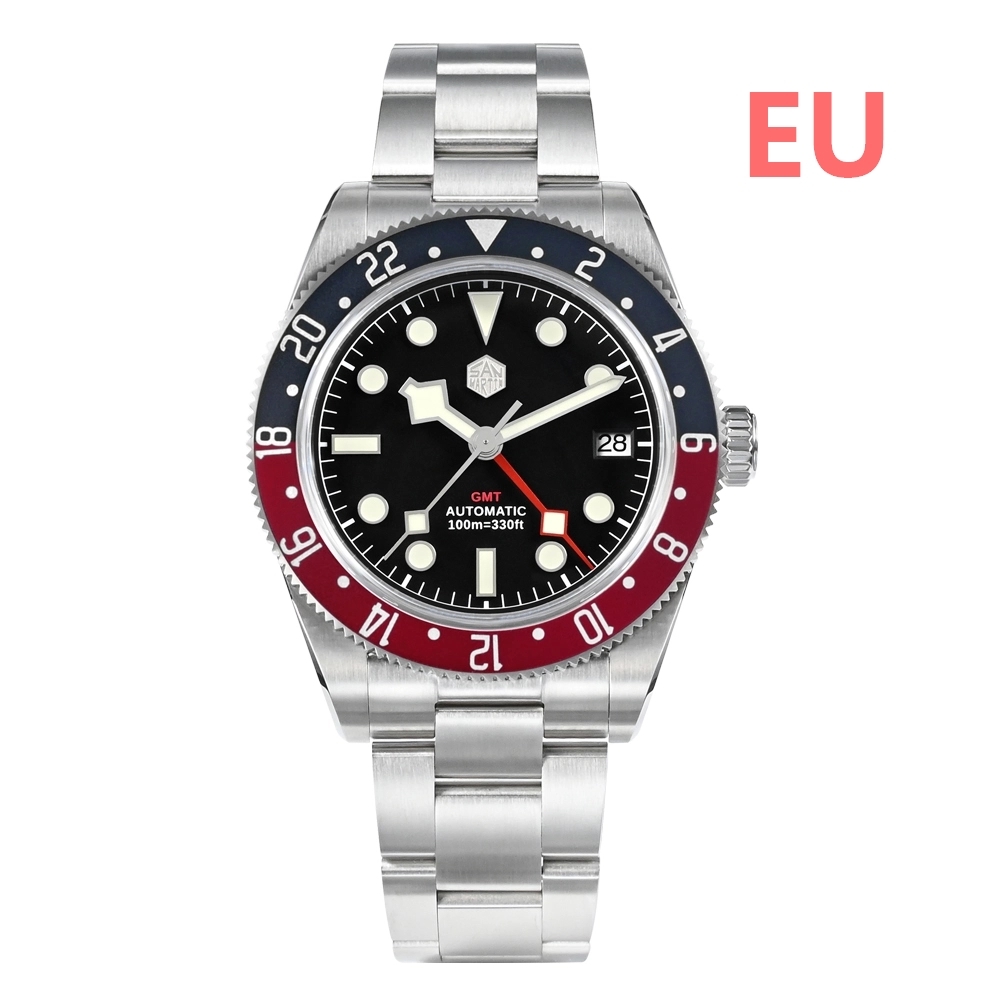 SAN MARTIN 39MM PEPSI NH34 MOVEMENT HEXAGONAL LOGO BB GMT BGW9