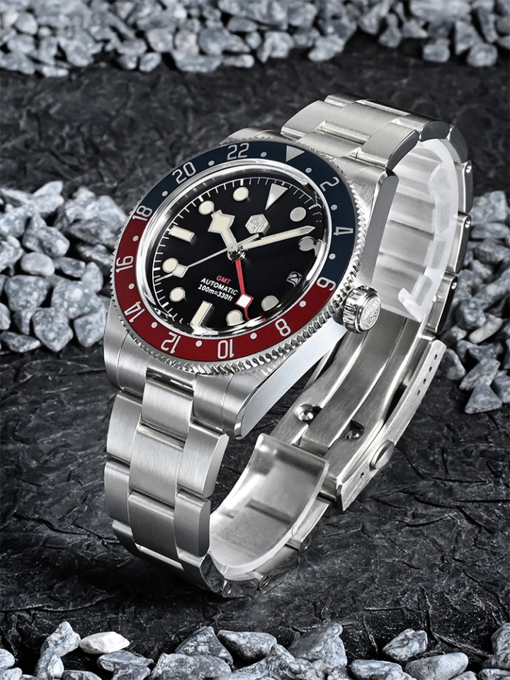 SAN MARTIN 39MM PEPSI NH34 MOVEMENT HEXAGONAL LOGO BB GMT BGW9