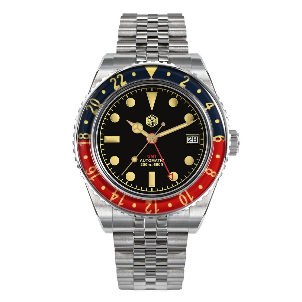 San Martin SN0005-GMT-2 サンマーティン GMT※【美品】 New San Martin NH34 40mm GMT Luxury Sports Style Full Luminous