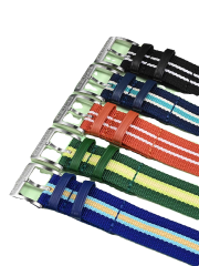 San Martin 20mm Nylon Strap for SN0116 San Martin 20mm Mesh Milanese Bracelet Stainless Steel Watch Parts Fly Adjustable Clasp For SN0054
