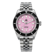 San Martin 40mm Pink BB Diver Watch NH35 Top Brand Classic Watch SN0128