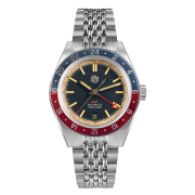 San Martin New Vintage Distressed Aluminum Bezel NH34 GMT Automatic Mechanical Retro Men's Watch N0116-G V6 GMT San Martin Limited Edition 39.5mm Full Luminous NH34 GMT Original Design Watches SN0116-G3 san martin watches,NH34 movement watch,San Martin SN0109-G-GMT,dive watches