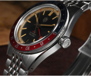 San Martin New Vintage Distressed Aluminum Bezel NH34 GMT Automatic Mechanical Retro Men's Watch N0116-G V6 GMT San Martin Limited Edition 39.5mm Full Luminous NH34 GMT Original Design Watches SN0116-G3 san martin watches,NH34 movement watch,San Martin SN0109-G-GMT,dive watches