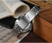San Martin New Vintage Distressed Aluminum Bezel NH34 GMT Automatic Mechanical Retro Men's Watch N0116-G V6 GMT San Martin Limited Edition 39.5mm Full Luminous NH34 GMT Original Design Watches SN0116-G3 san martin watches,NH34 movement watch,San Martin SN0109-G-GMT,dive watches