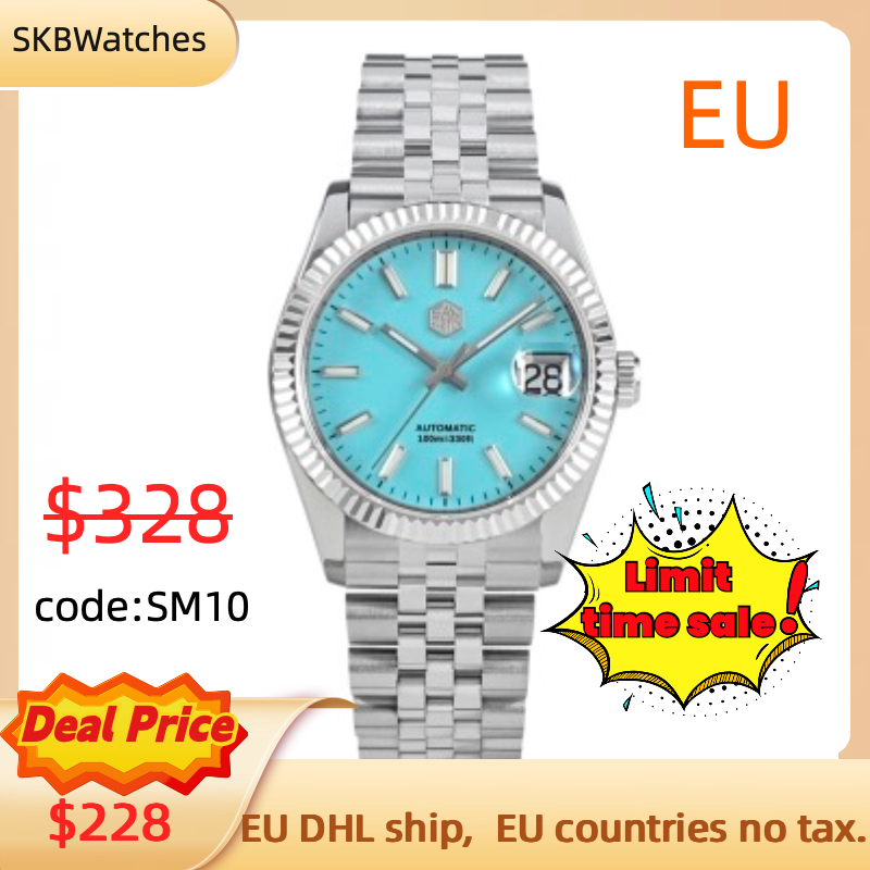 San Martin New Men Dress Watch 36.5mm Classic Business Luxury Automatic Watch SN058 G X