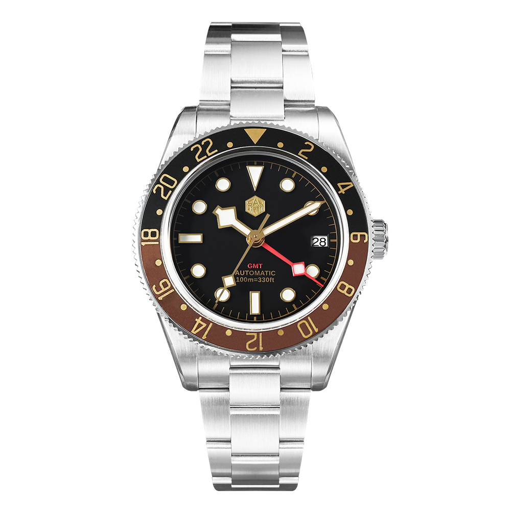 SAN MARTIN 39MM PEPSI NH34 MOVEMENT HEXAGONAL LOGO BB GMT BGW9