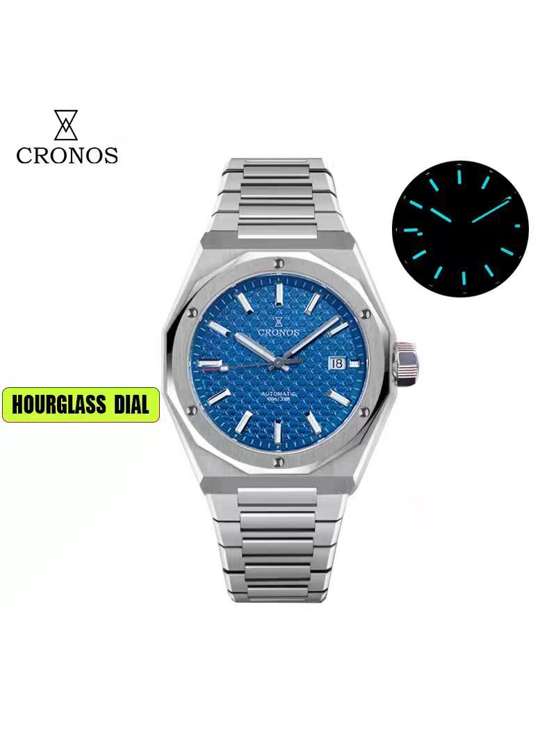 Cronos Luxury Men Watch 39mm Skyline Transparent Caseback