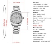 Cronos Men Watch 39mm Automatic Wristwatches Sapphire 10 ATM L6037M Cronos Men Watch 39mm Automatic Wristwatches Female End Links Sapphire 10 ATM L6037M