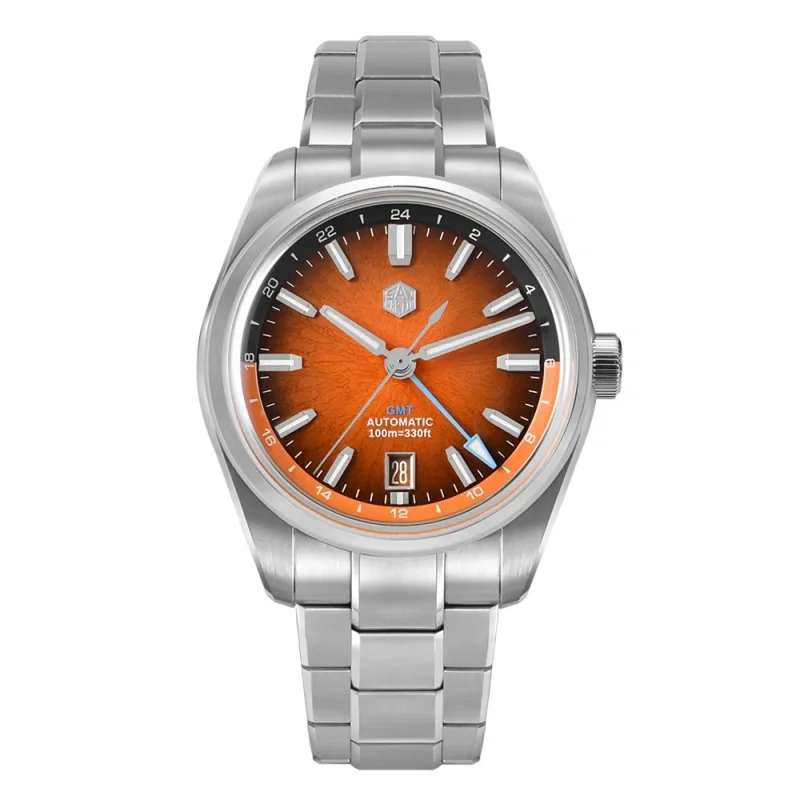 San Martin New 39mm Enamel JianZhan GMT Miyota 9075 Luxury Gada