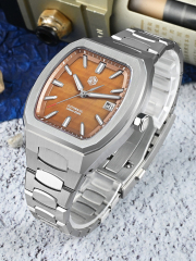 *Flash Sale* San Martin 39.5mm Tonneau Automatic Mechanical Sapphire Luminous Luxury Men Watch SN0145 San Martin 39.5mm Tonneau Automatic Mechanical Sapphire Luminous Luxury Men Watch SN0145 san martin watches,NH34 movement watch,San Martin SN0109-G-GMT,dive watches