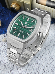 *Flash Sale* San Martin 39.5mm Tonneau Automatic Mechanical Sapphire Luminous Luxury Men Watch SN0145 San Martin 39.5mm Tonneau Automatic Mechanical Sapphire Luminous Luxury Men Watch SN0145 san martin watches,NH34 movement watch,San Martin SN0109-G-GMT,dive watches