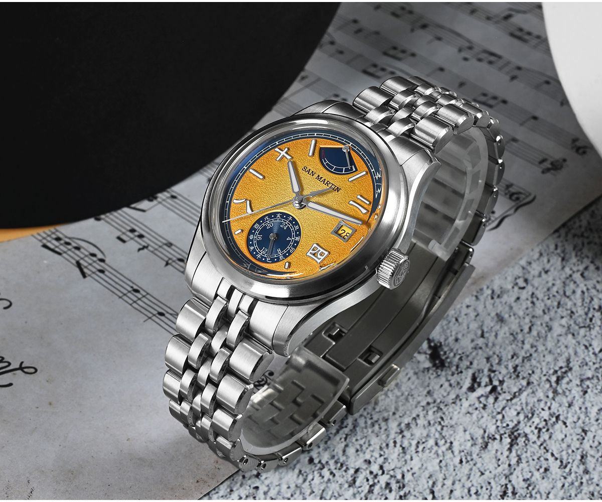 San Martin ヴィンテージダイヤル　限定モデル San Martin 39.5mm Men Pilot Dress Watch Chinese Style Original