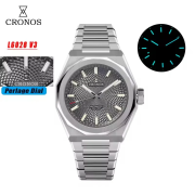 Cronos 2025 Rhombus / Perlage Dial Limited 39mm See-through Caseback L6028 V3 Cronos 2025 Rhombus / Perlage Dial Limited 39mm See-through Caseback L6028 V3
