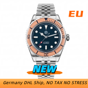EU San Martin New 40mm Vintage Luxury Men Dive Watch Sapphire Bezel J-type Bracelet SN0133-G San Martin 39.5mm Men Pilot Dress Watch Chinese Style Original Design Carved Coin Bezel Automatic Mechanical Watches SN0033 san martin watches,dive watches