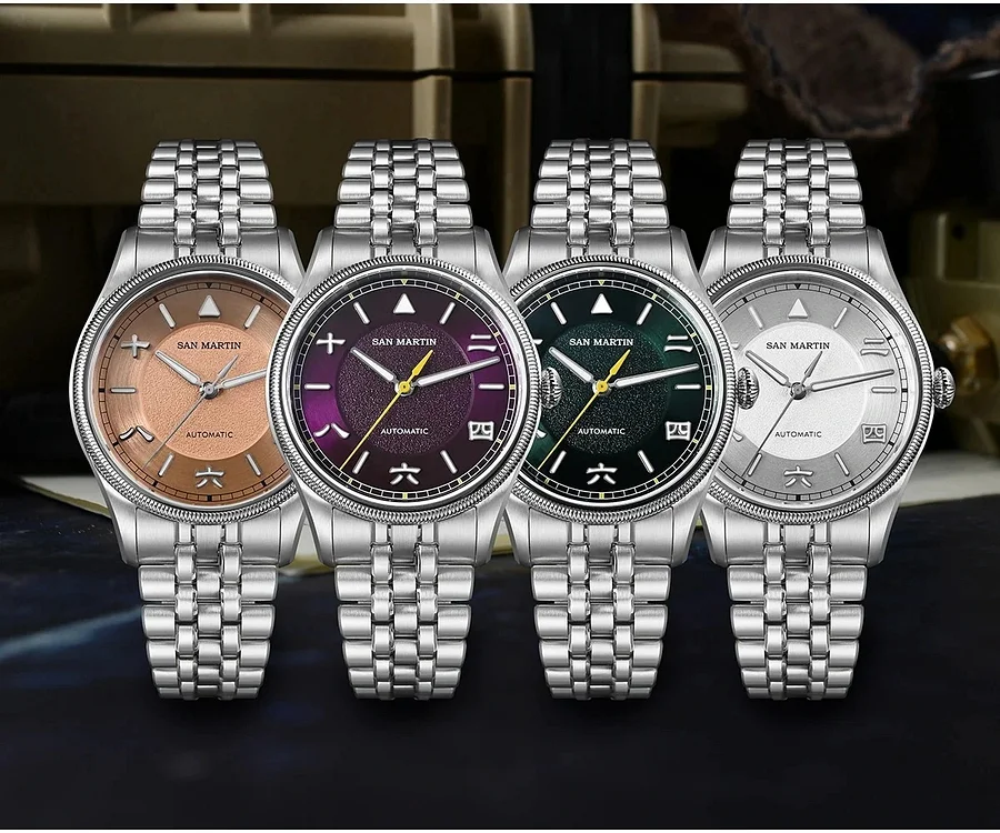 San Martin 39.5mm Men Pilot Dress Watch Chinese Style Original
