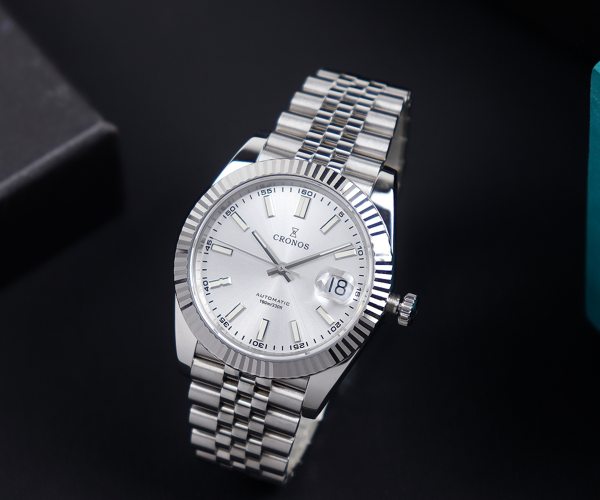 EU Cronos DateJust Luxury Men Watch Stainless Steel 5 Links