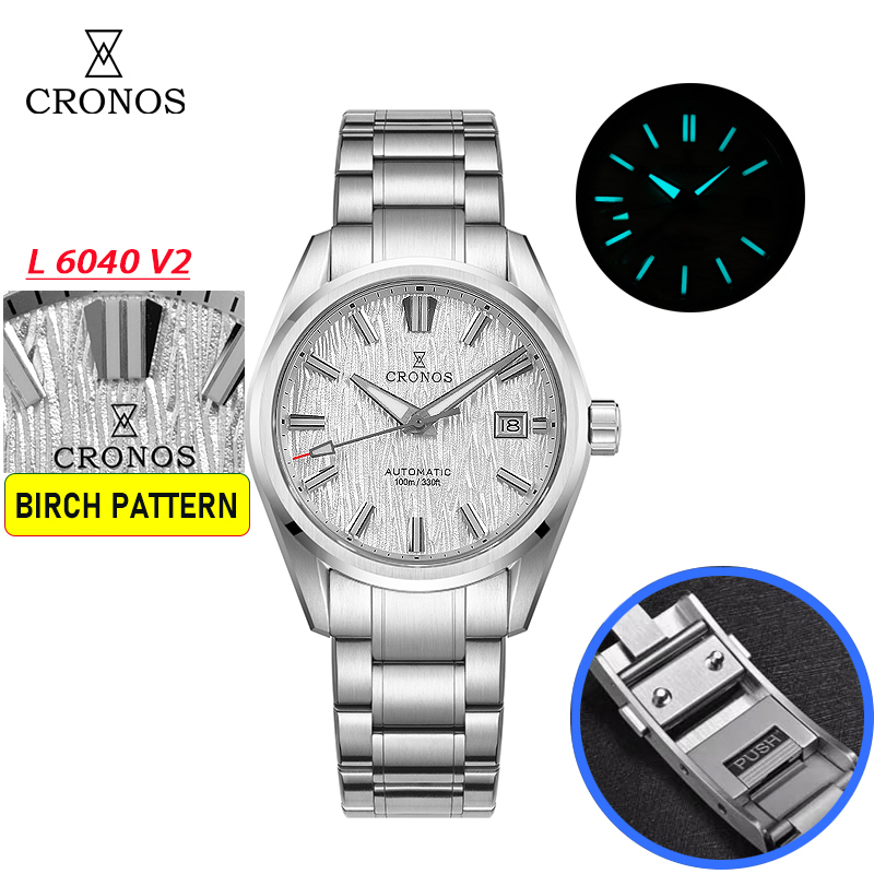 Cronos Men Watch 39mm Automatic Miyota 9015 Movement Wristwatches