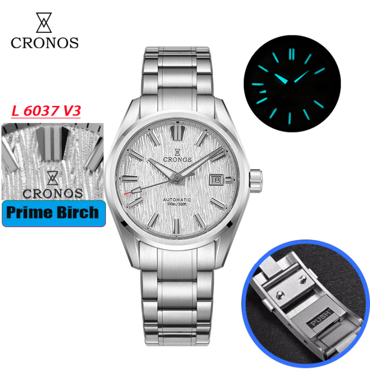 Cronos Men Watch 39mm Automatic Wristwatches Female End Links