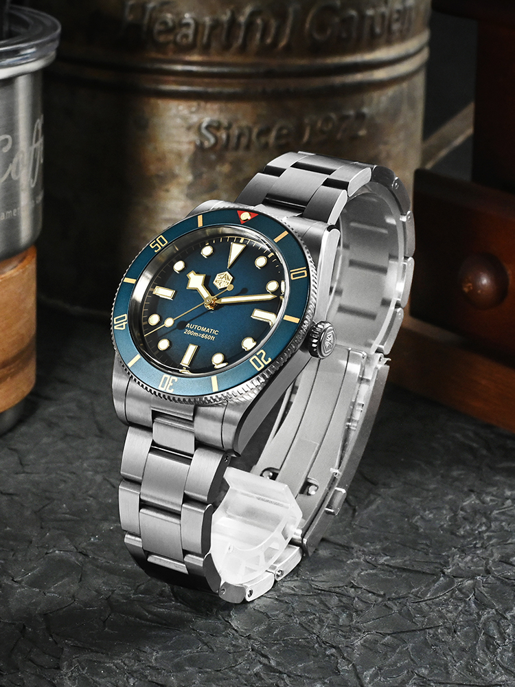 San Martin 37mm SN0138 Upgraded Diving Watch BB54 Retro 28800BPH