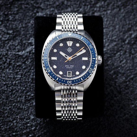 IXDAO stainless steel turtle diver aventurine/Enamel black dial