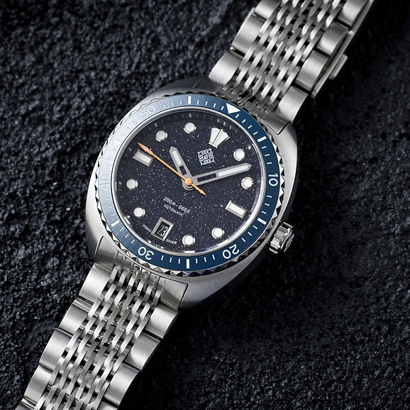 IXDAO stainless steel turtle diver aventurine/Enamel black dial