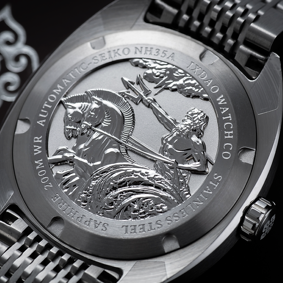 クルセイド　イルイ　MP IXDAO stainless steel turtle diver aventurine/Enamel black dial