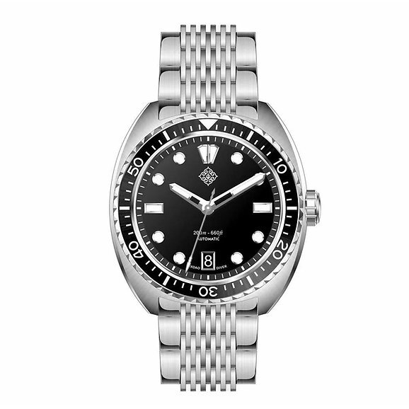IXDAO stainless steel turtle diver aventurine/Enamel black dial