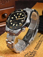 San Martin Update version 44mm Men Diver Watch Vintage MM300 Gilt Dial Sport NH35 Automatic Mechanical Sapphire Waterproof 300M C3 Lume SN0087