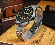 San Martin Update version 44mm Men Diver Watch Vintage MM300 Gilt Dial Sport NH35 Automatic Mechanical Sapphire Waterproof 300M C3 Lume SN0087