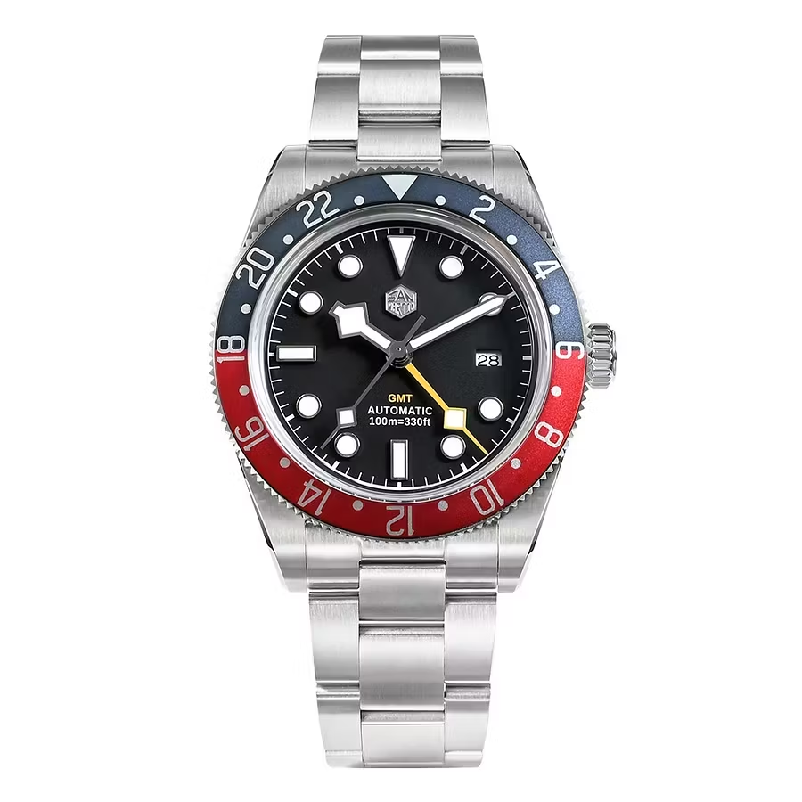 SAN MARTIN 39MM PEPSI NH34 MOVEMENT HEXAGONAL LOGO BB GMT BGW9