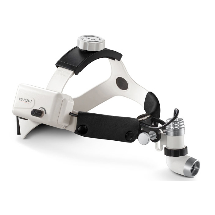 KD202A7 3W Cordless LED Dental Surgical Headlight W/ Two Battery Pack