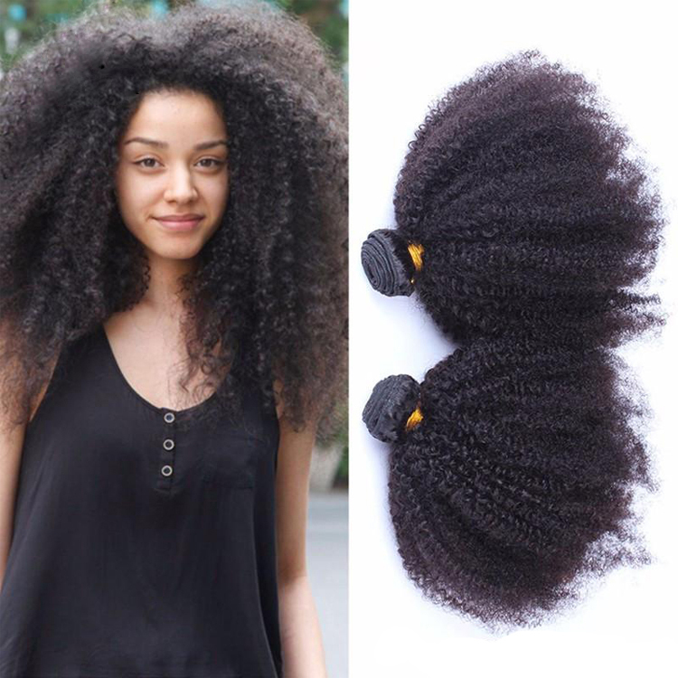 Natural Indian Human Hair remy hair weaving afro Kinky Curly Wavy Hair 3 Bundles