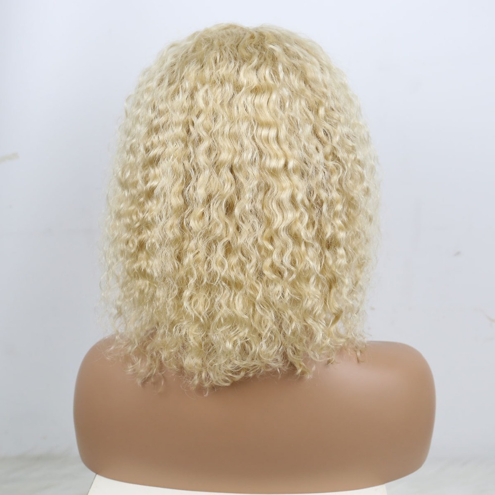 Curly Lace Front Wig 180% Density 613 Short Bob Human Hair Wigs HD Transparent 13x6 Brazilian hair