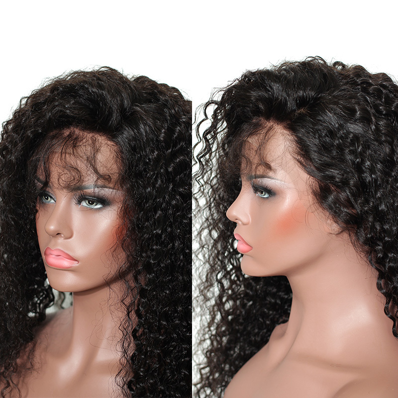 Deep Curly 360 Lace Front Human Hair Wigs Brazilian Short Bob Lace wig