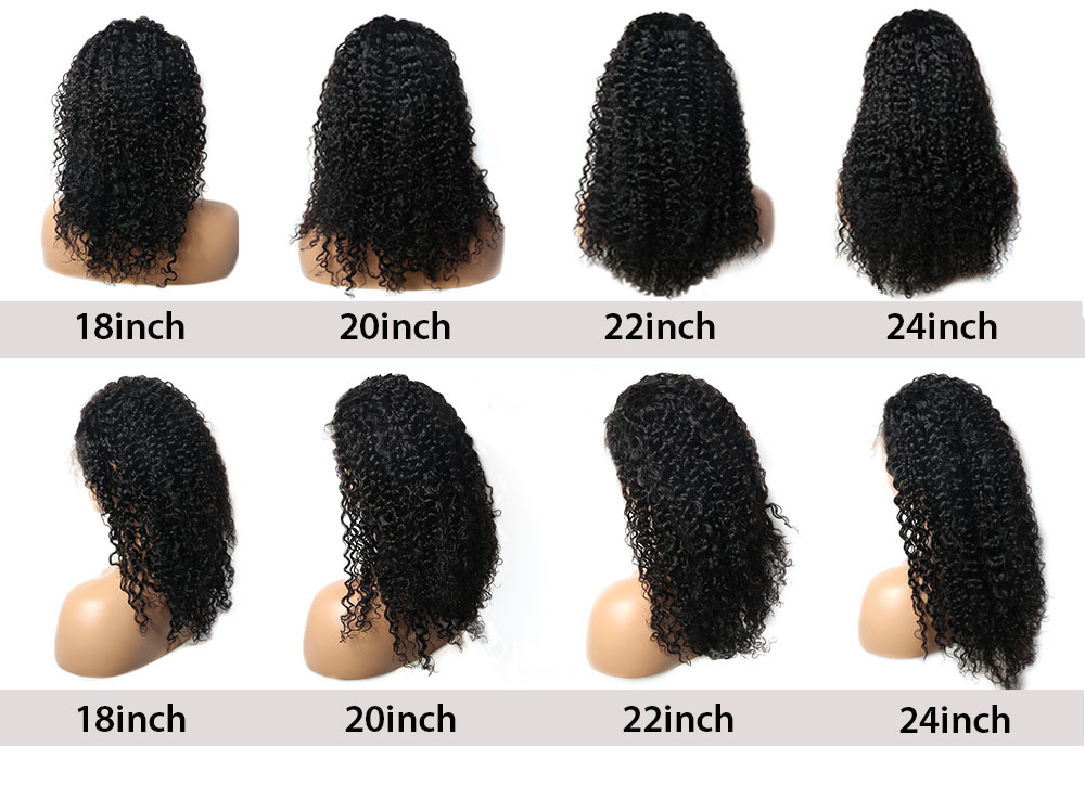 Deep Curly 360 Lace Front Human Hair Wigs With Bangs Brazilian 13x6 Lace Frontal Wigs