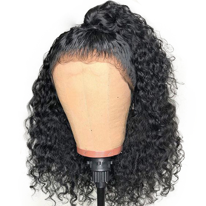 Transparent Lace Wig Curly 360 Lace Frontal Wig 180% Density Short Bob Lace Front Human Hair Wigs Swiss Full End