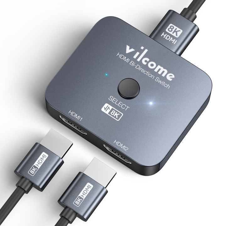 HDMI 2.1 Switch, Vilcome 8K HDMI Switcher Splitter 48Gbps HDMI 2.1 Switch, Vilcome 8K HDMI Switcher Splitter 48Gbps