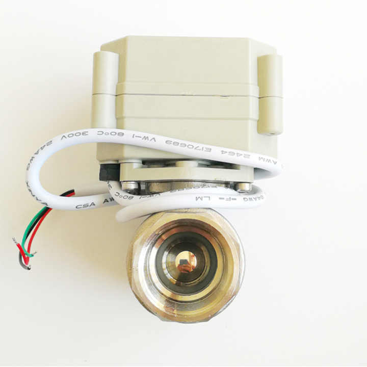 DN20 electric operated valve, DC12V/DC24V Electric motor valve actuator