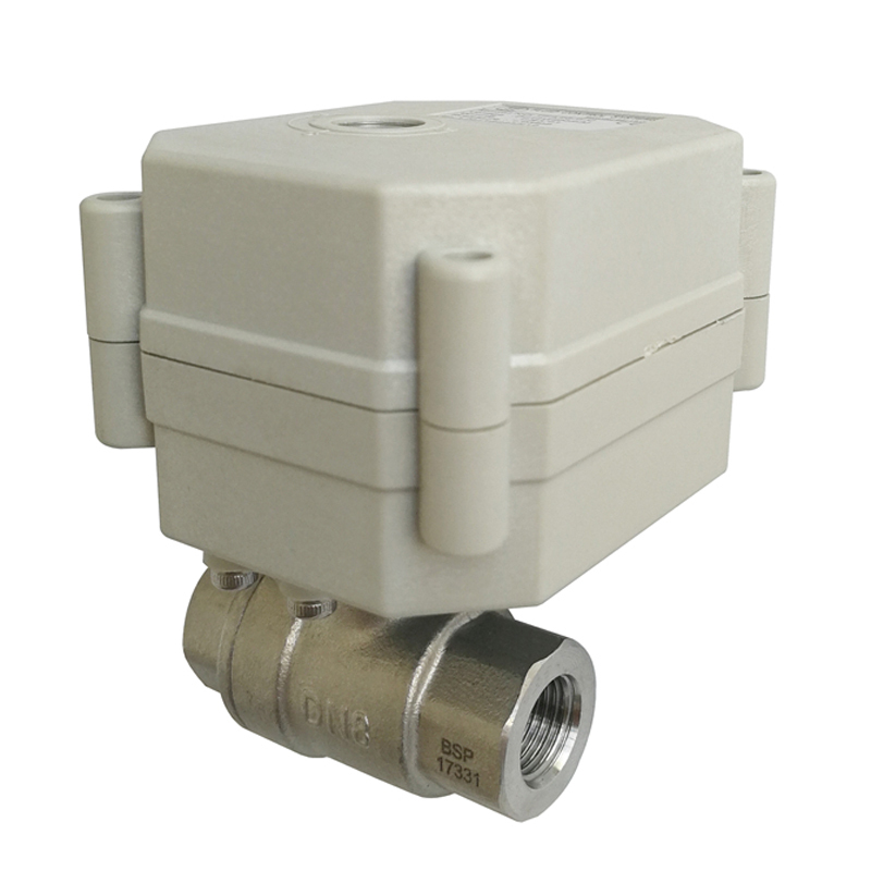 DN8 TF Electric motorized water valve , DC12V electric motor control valve