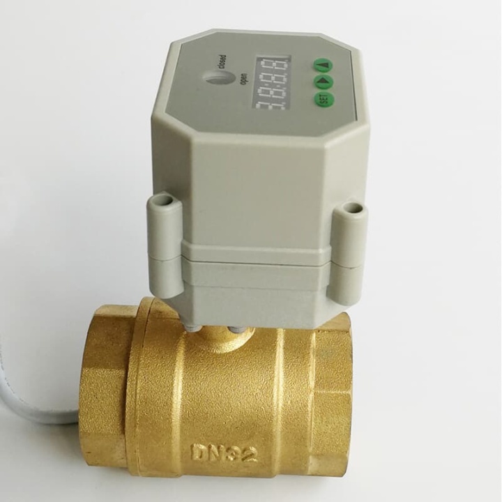 DN32 full port electric motor control valve with built in timer