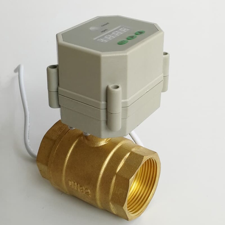 DN32 full port electric motor control valve with built in timer