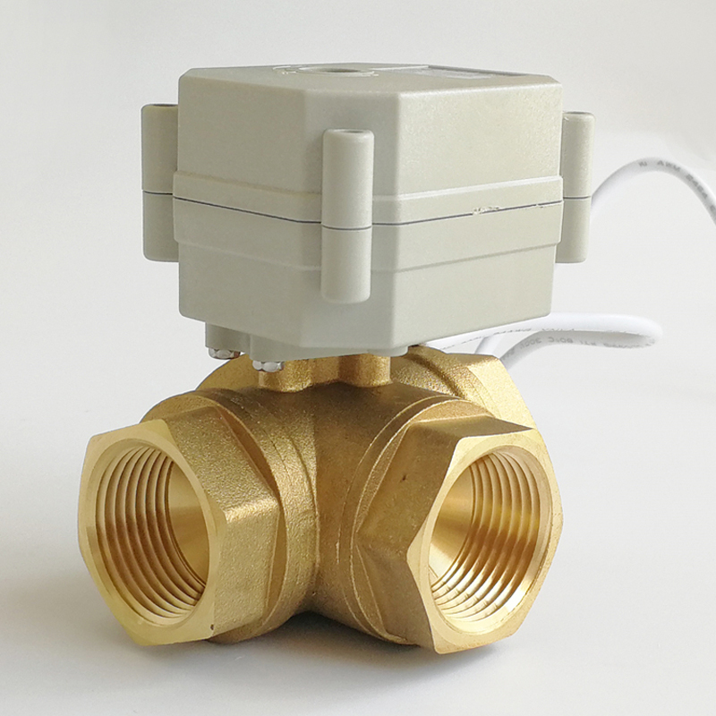 DN25 Two Way AC110~230V Brass Motorized Ball Valve,1"  Inch Electric Valve