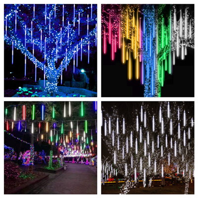 Meteor shower lights,Tree lights outdoor,Falling snowflakes is the best decoration choice